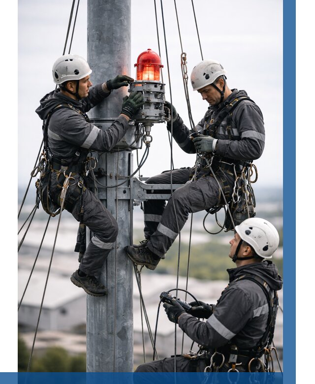 Монтаж заградительных огней в Ирбите от 9344 р. | ВЫСОТНИК-Рбт