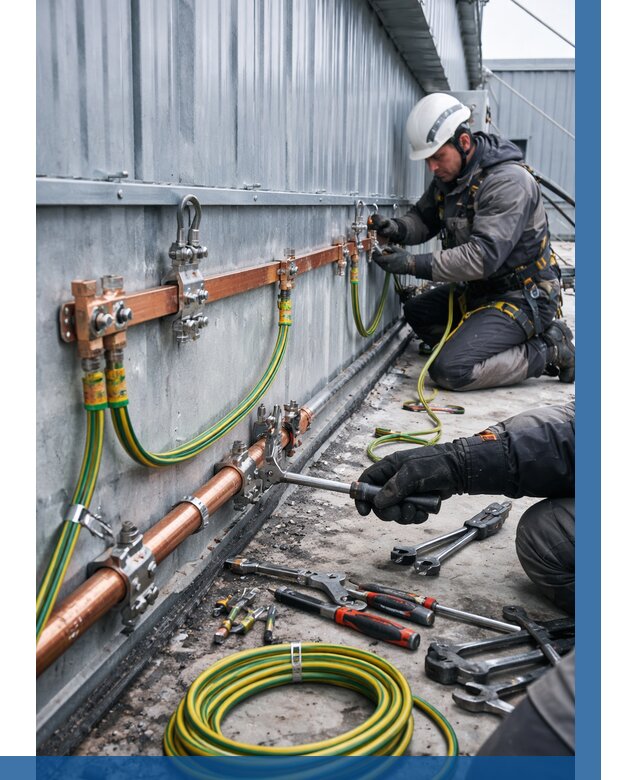 Монтаж заземления здания в Ирбите от 27483 р. | ВЫСОТНИК-Рбт