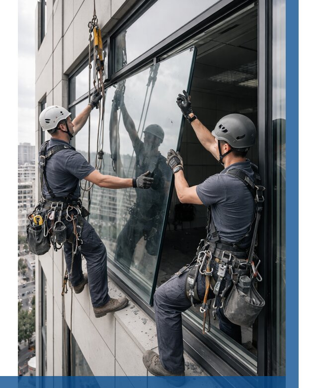 Замена стеклопакетов на высоте в Ирбите от 6046 р. | ВЫСОТНИК-Рбт