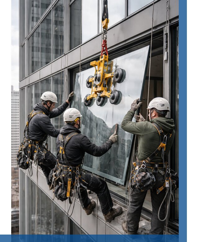 Фасадное остекление зданий под ключ в Ирбите от 10993 р. | ВЫСОТНИК-Рбт