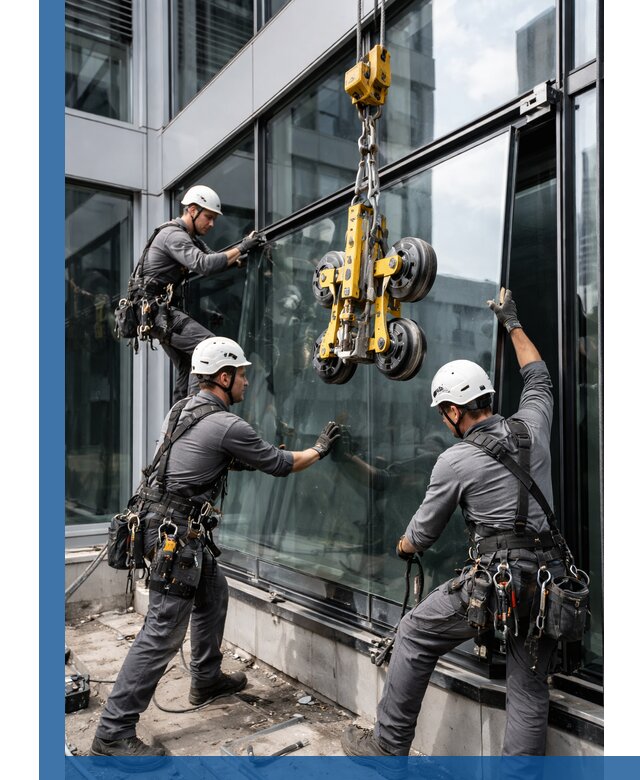 Структурное остекление фасадов в Ирбите монтаж и обслуживание