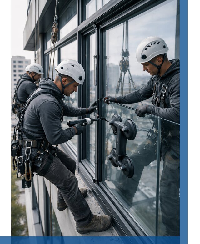 Витражное остекление зданий в Ирбите от 3848 р. | ВЫСОТНИК-Рбт