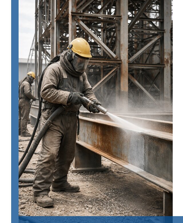 Пескоструйная очистка металлоконструкций в Ирбите промышленная