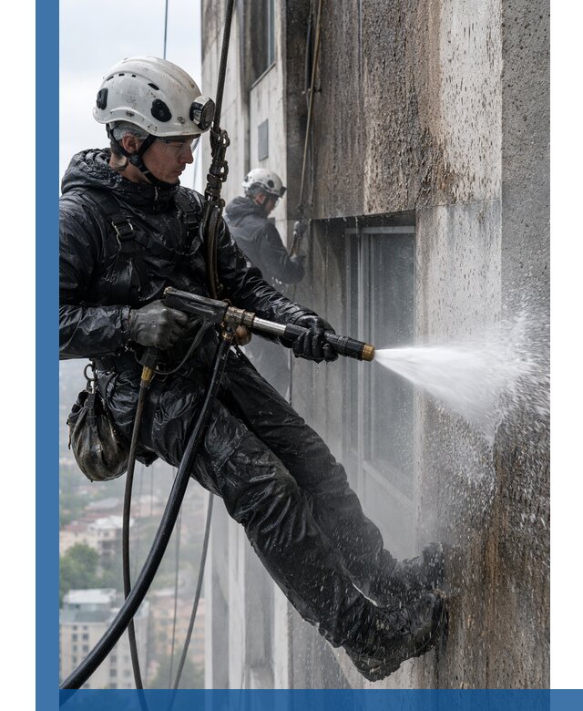 Гидроструйная очистка фасадов и конструкций в Ирбите