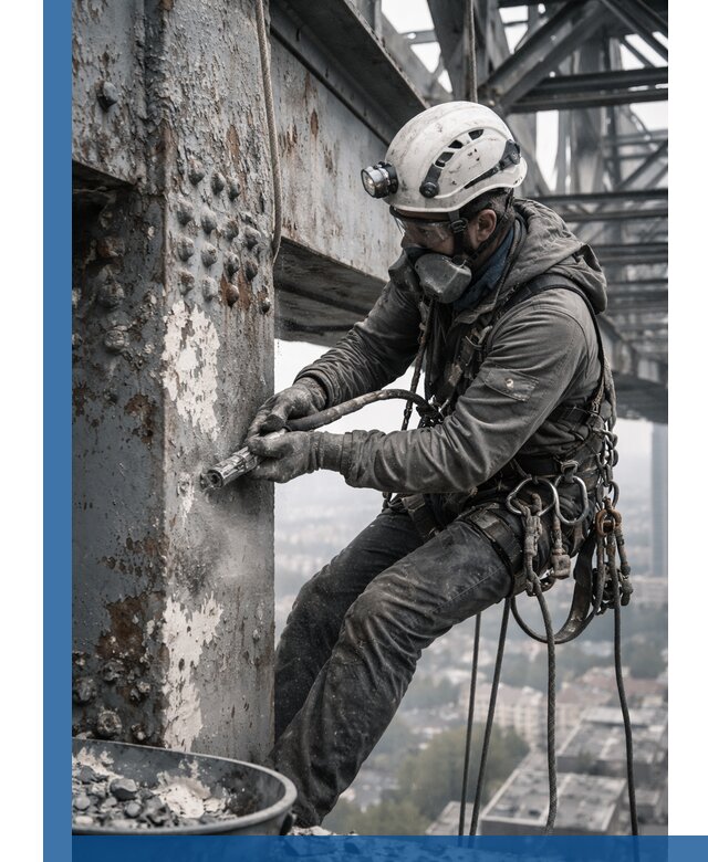 Удаление старой краски с металлических конструкций в Ирбите