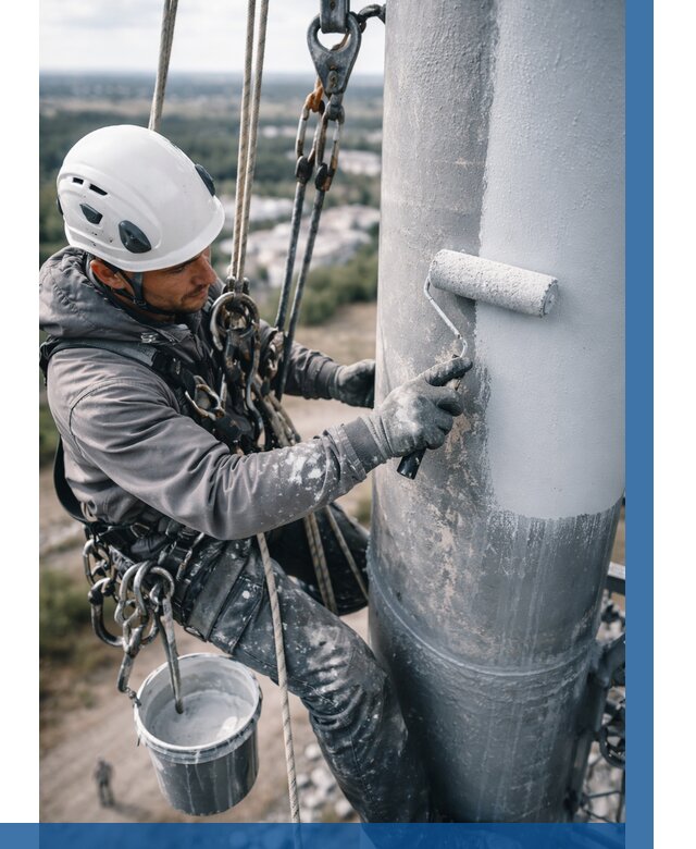 Покраска мачт связи под ключ в Ирбите от 934 р. | ВЫСОТНИК-Рбт