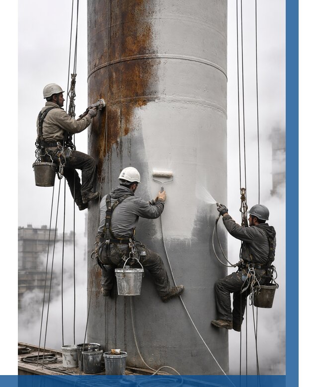 Покраска дымовых труб в Ирбите от 9344 р. | ВЫСОТНИК-Рбт