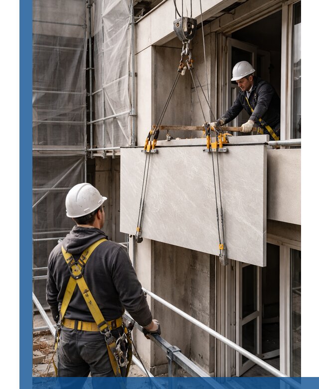 Подъем керамогранита на этаж в Ирбите грузчиками и техникой