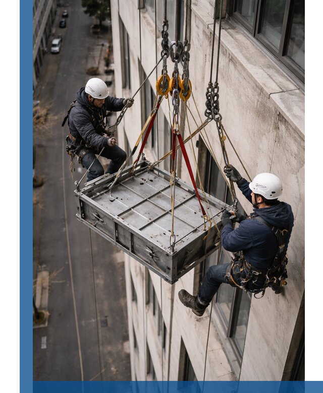 Спуск и подъем грузов по фасаду в Ирбите для зданий