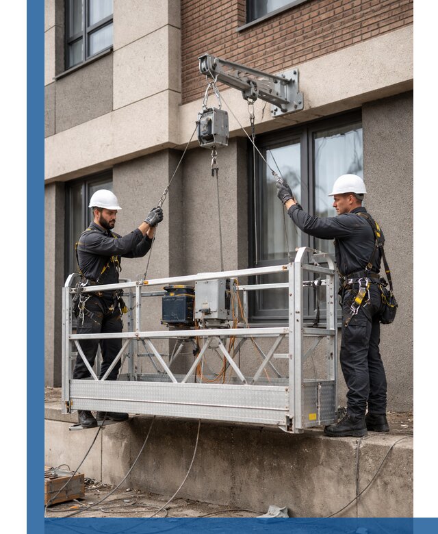Монтаж и подъем фасадной люльки в Ирбите с гарантией безопасности