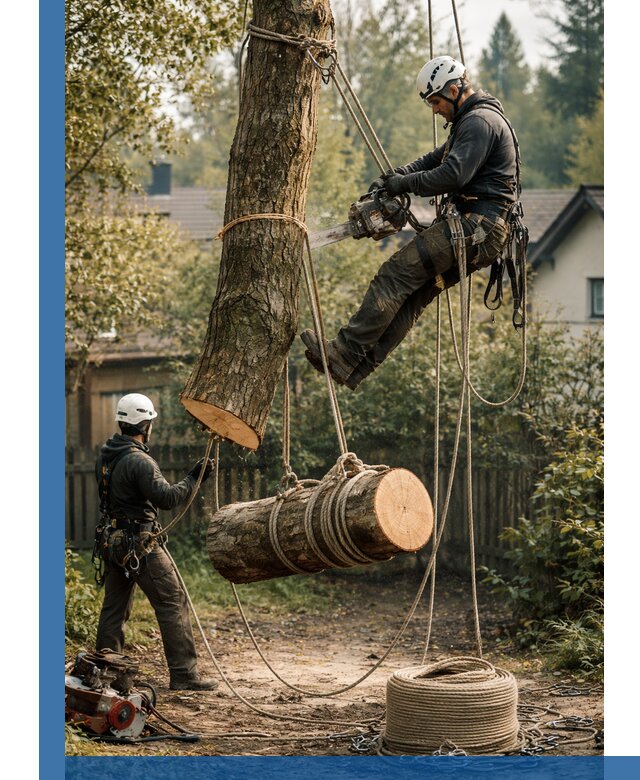 Валка деревьев частями в Ирбите, безопасно и аккуратно