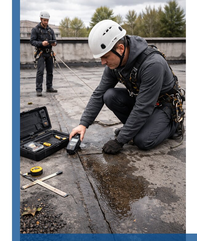 Обследование кровли на протечки и выявление дефектов в Ирбите