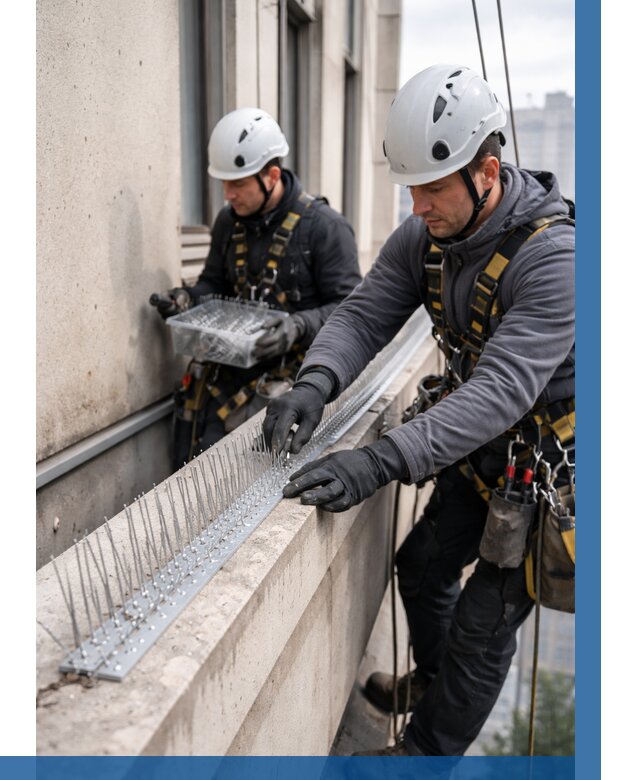 Установка шипов от птиц в Ирбите от 934 р. | ВЫСОТНИК-Рбт